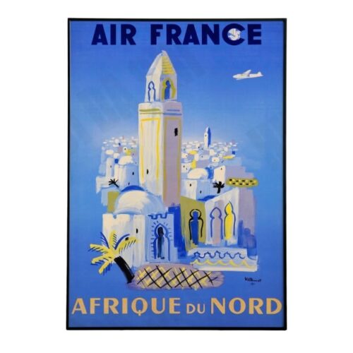 affiche vintage air france afrique du nord