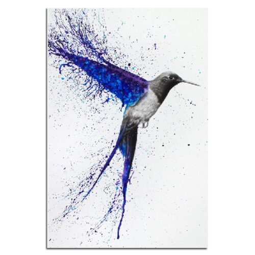 Poster Nature Oiseau Bleu