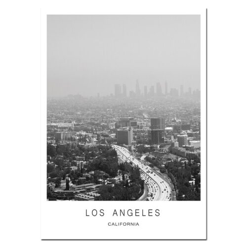 Affiche Noir et Blanc Ville Los Angeles