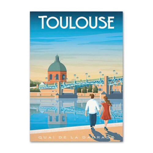 Affiche Ville De France Toulouse