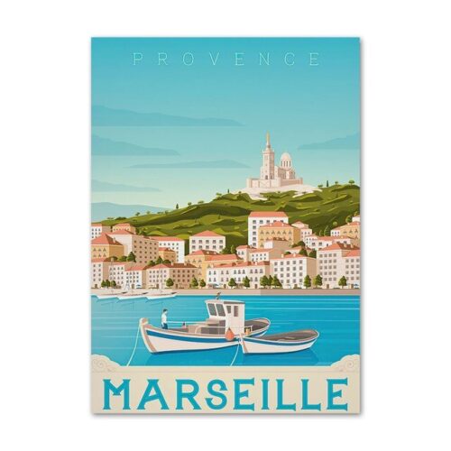 Affiche Ville De France Marseille