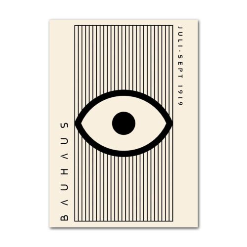 Affiche Bauhaus Noir et Blanc Oeil