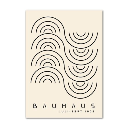 Affiche Bauhaus Noir et Blanc Vagues