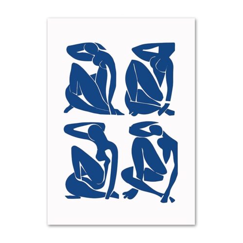 Affiche Matisse Bleu Femme