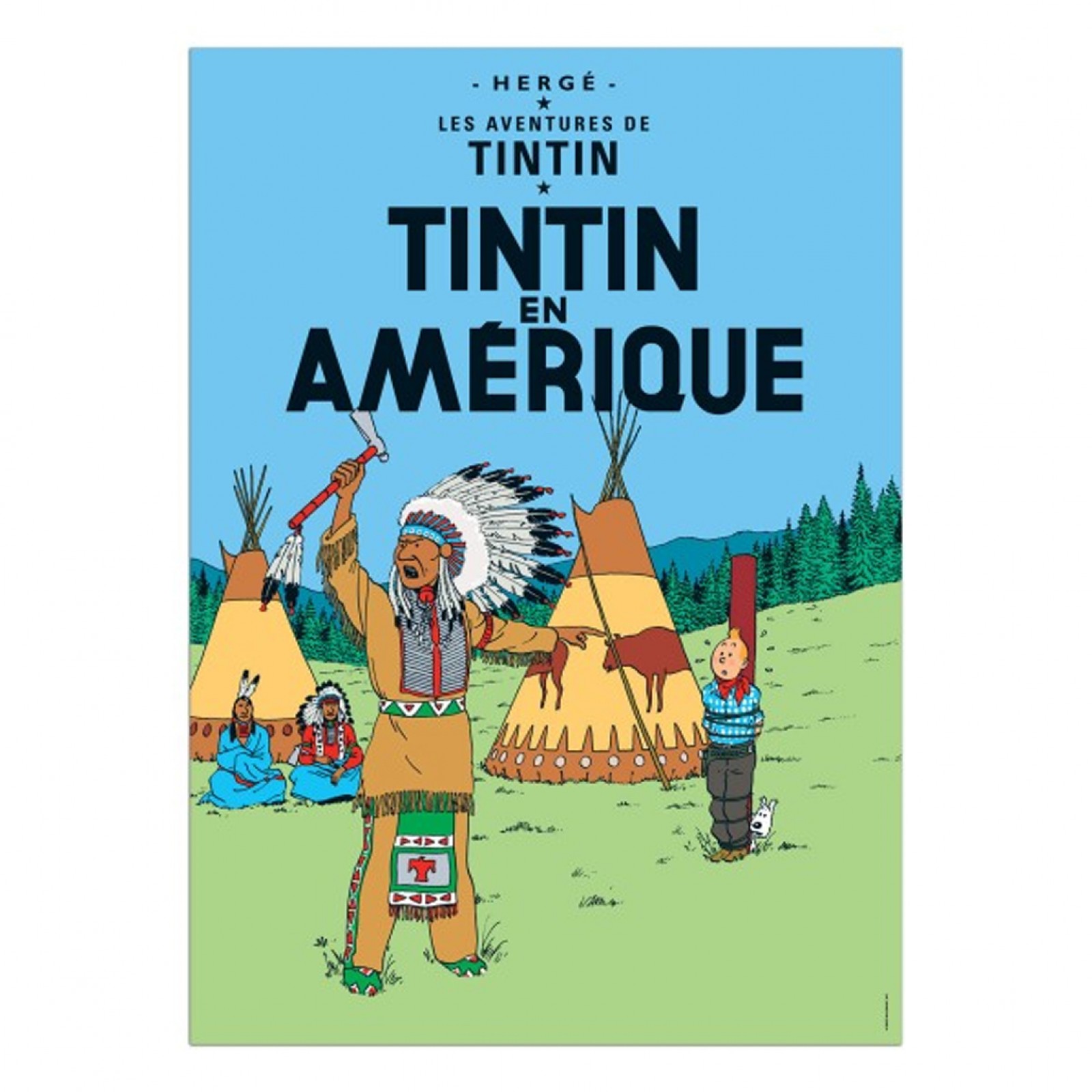Affiche Tintin en Amérique | Posters et Affiches