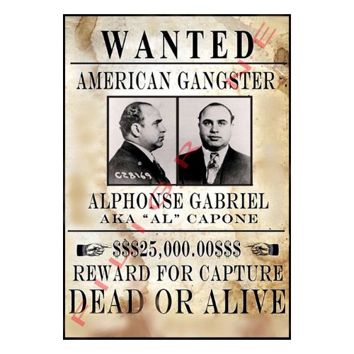 affiche wanted al capone