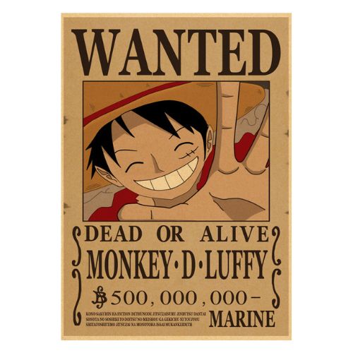 affiche wanted luffy