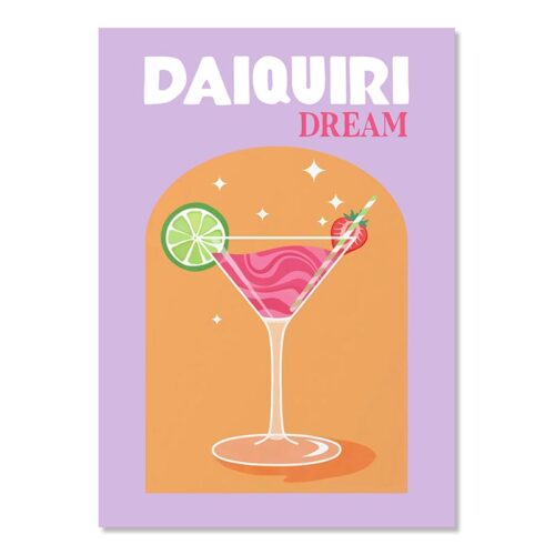 Affiche Cuisine Cocktail Daiquiri