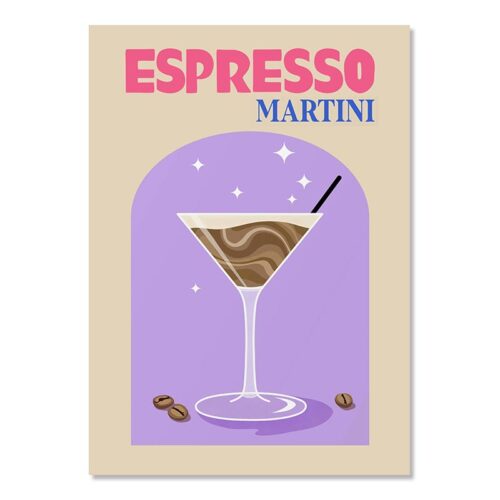 Affiche Cuisine Cocktail Espresso Martini