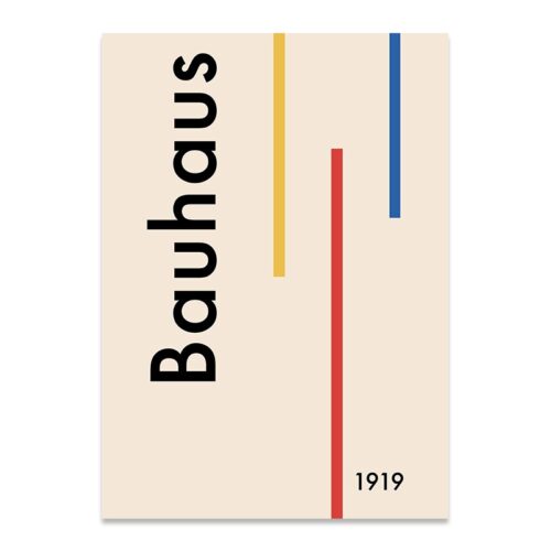 Affiche Bauhaus 1919 Traits