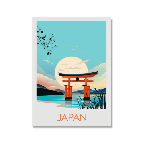 affiche japon colorée