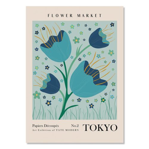 affiche nature fleurs tokyo