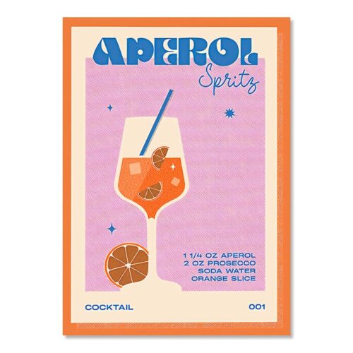 affiche cuisine cocktail aperol